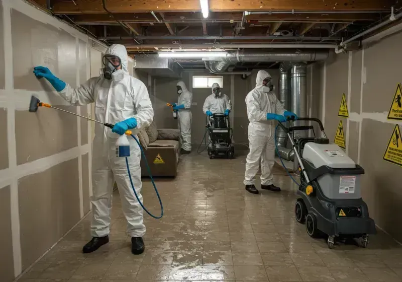 Basement Moisture Removal and Structural Drying process in Indian Head, MD